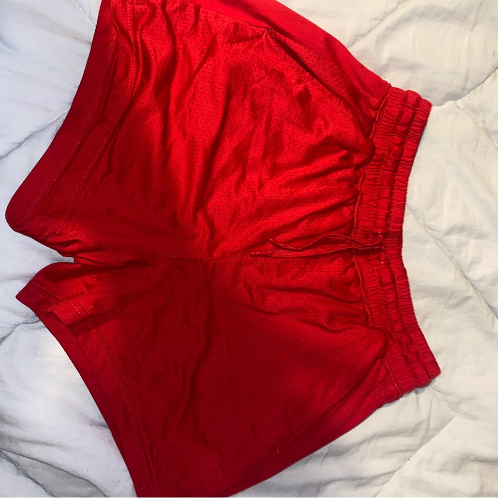 Athletic work red shorts